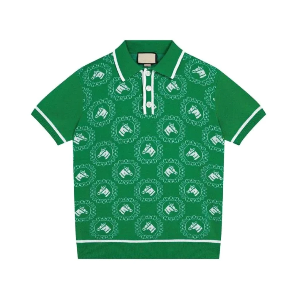 Gucci Klassiek Polo Shirt voor Mannen Green Heren