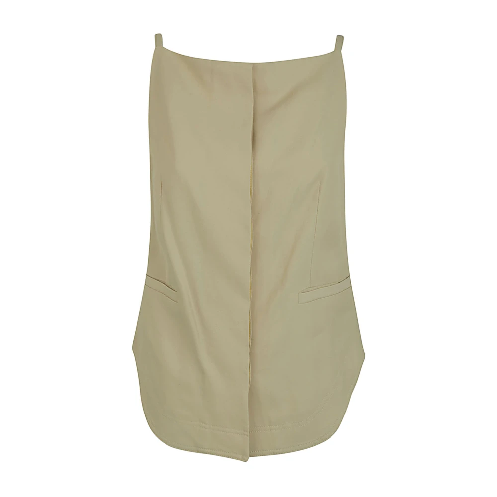 Loulou Studio Mouwloze Zand Top Beige Dames
