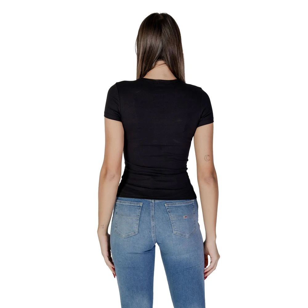 Tommy Jeans Gerecycled katoenen dames T-shirt lente zomer Black Dames