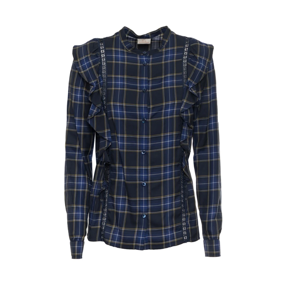 Harmont & Blaine Geruite Overhemd ModelStyle Blue Dames