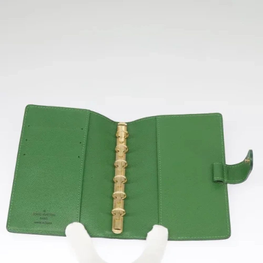 Louis Vuitton Vintage Pre-owned Leather home-office Green Dames