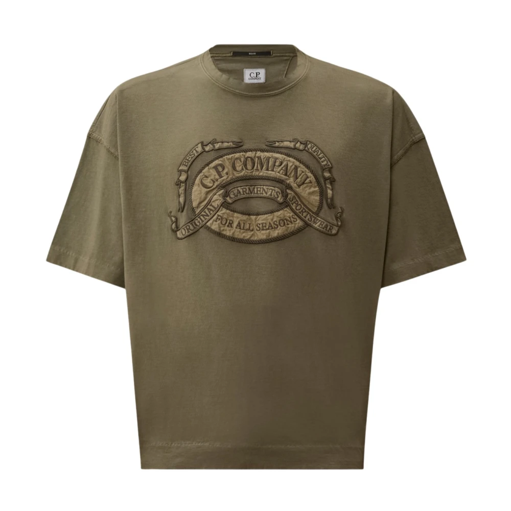 C.p. Company Men's Green T-Shirts, M, Short Sleeve T-Shirt