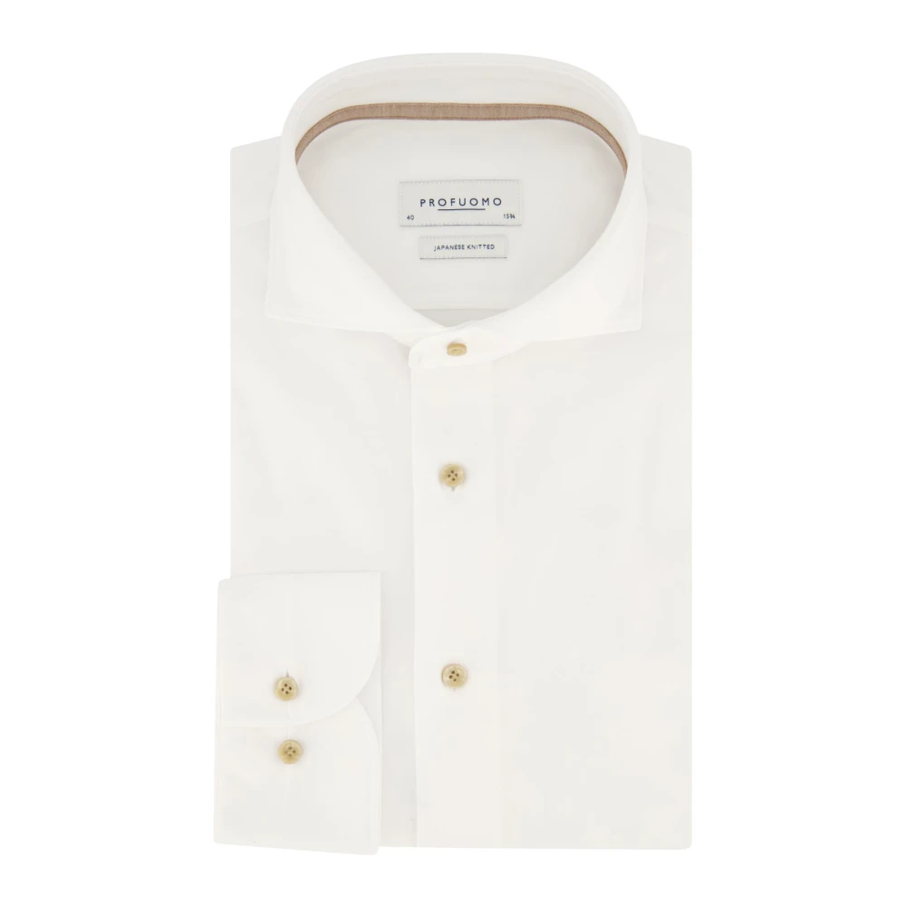 Profuomo Wit Business Overhemd Slim Fit White Heren