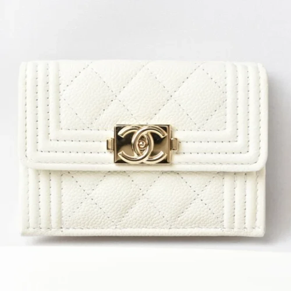 Chanel Vintage Pre-owned Leather wallets White Dames
