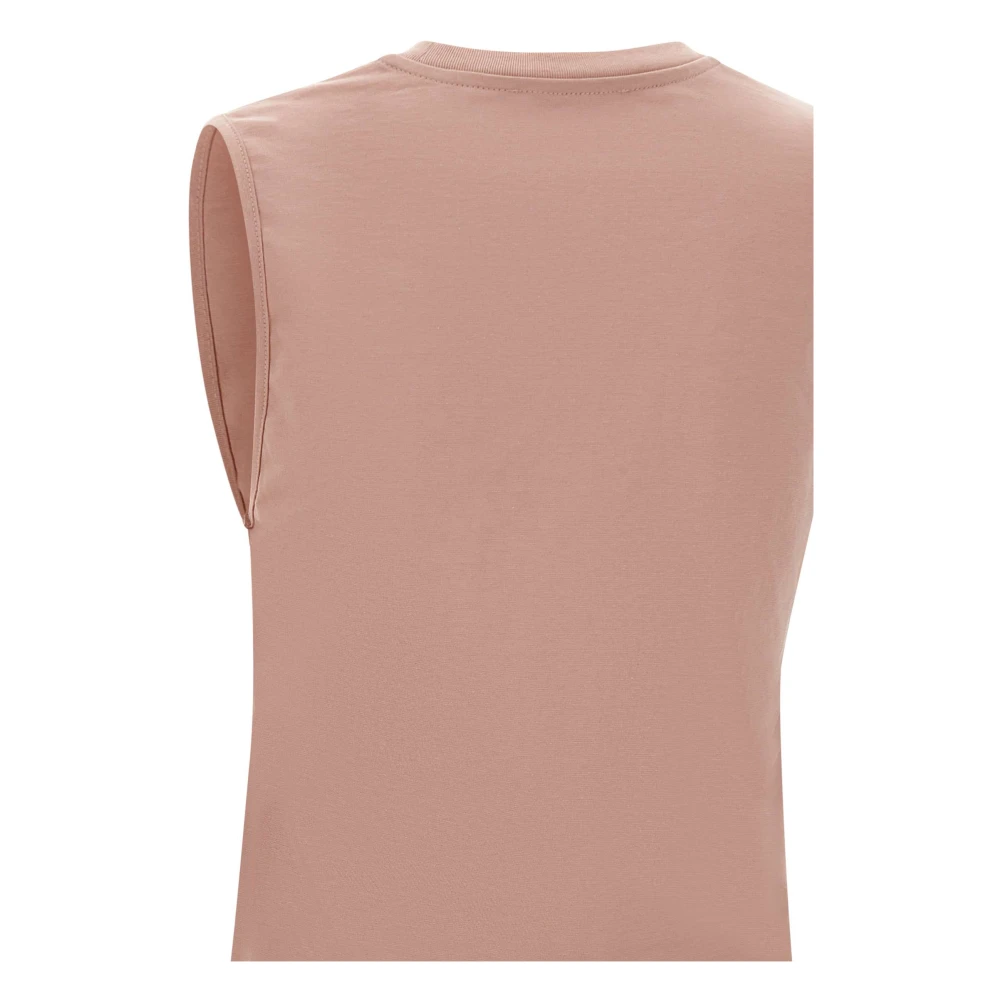 Iceberg Roze Mouwloze Katoenen Top met Logo Pink Dames