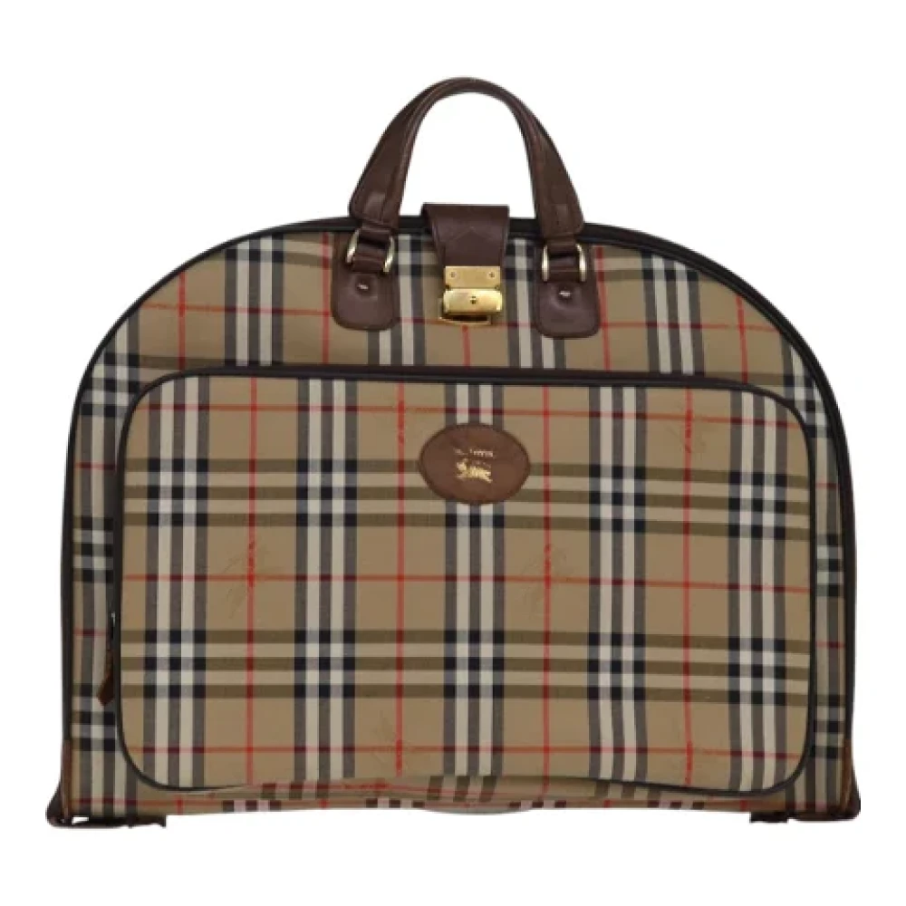 Burberry Vintage Pre-owned Canvas travel-bags Beige Dames