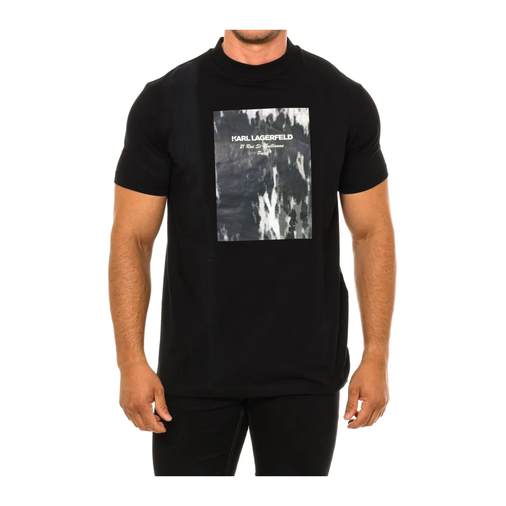 Karl Lagerfeld Klassieke stijl T-shirt met korte mouwen Black Heren