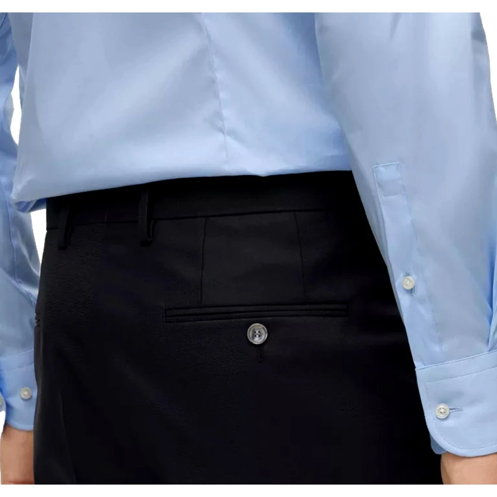 Hugo Boss Slim Fit Jersey Shirt P-HANK-s-kent Blue Heren