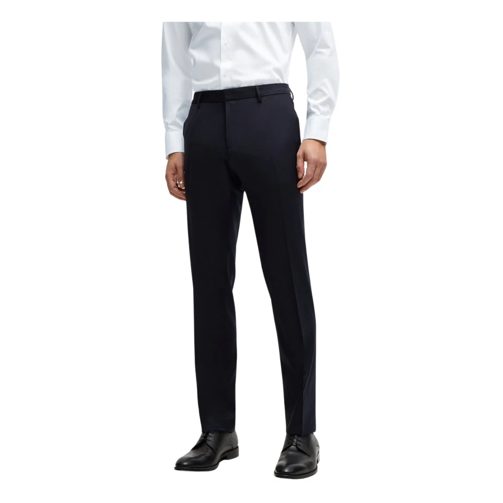 Hugo Boss Elegante Slim-fit Broek Blue Heren