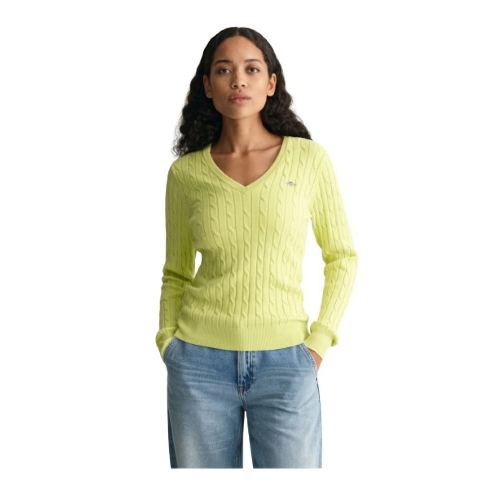 Knitwear > V-neck Knitwear - - Gant - Modalova