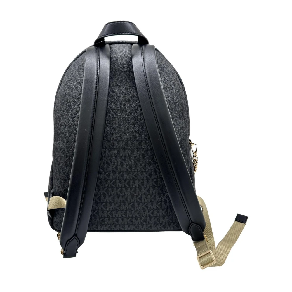 Michael Kors Leren rugzak met gewatteerde banden Black Dames