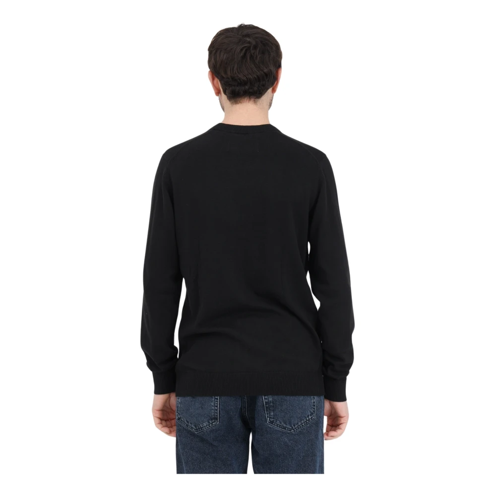 Calvin Klein Jeans Zwarte Sweaters Institutional Essential Regular Fit Black Heren