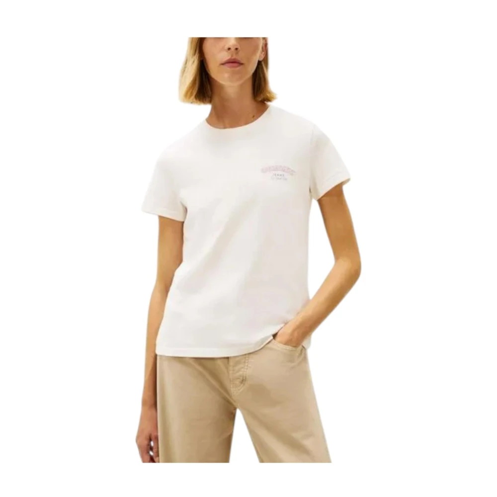 Tommy Hilfiger Women's White T-Shirts - T-Shirts - L - Tops