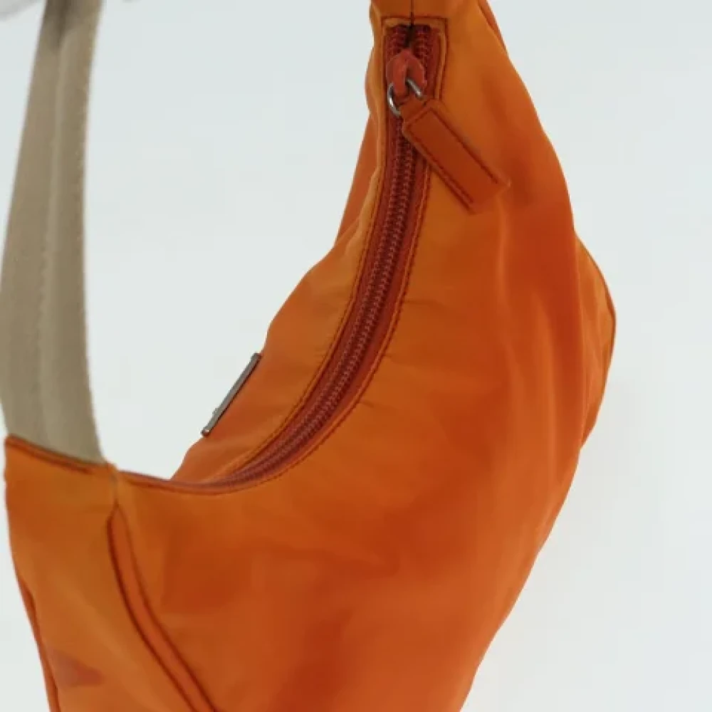 Prada Vintage Pre-owned Nylon handbags Orange Dames
