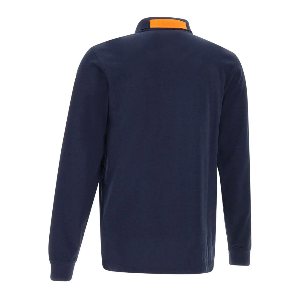Sun68 Heren Polo Shirt Blauw Oranje Blue Heren