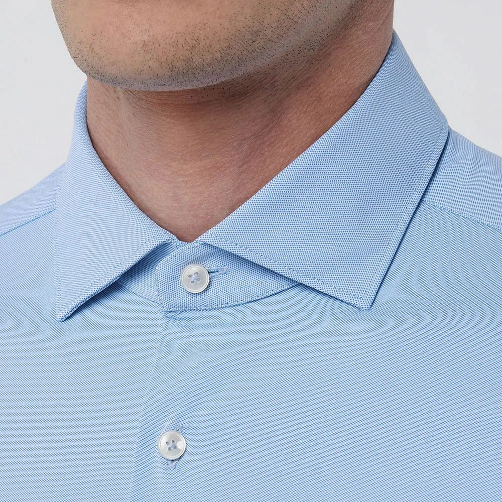 Xacus Tailor Fit Actief Shirt Blauw Blue Heren