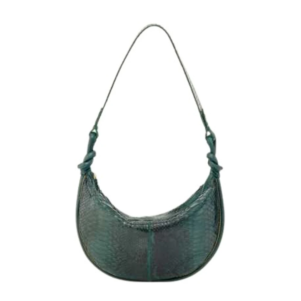 Claris Virot Python Bosgroene Halvemaan Tas Green Dames
