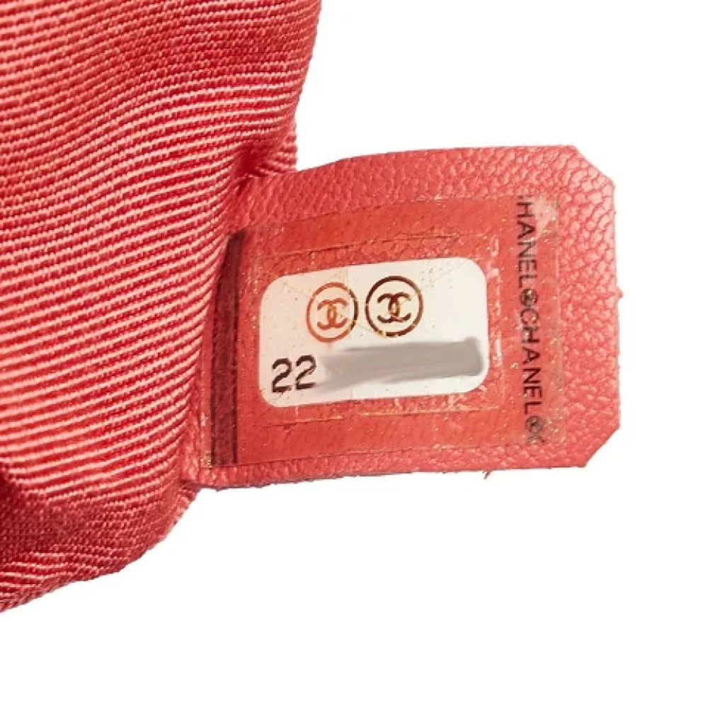 Chanel Vintage Pre-owned Leather backpacks Red Dames