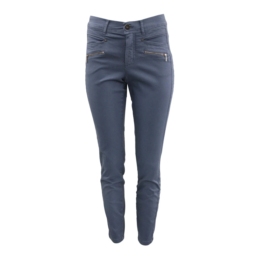 2-Biz Blauwe Rany Broek met Ritszakken Blue Dames