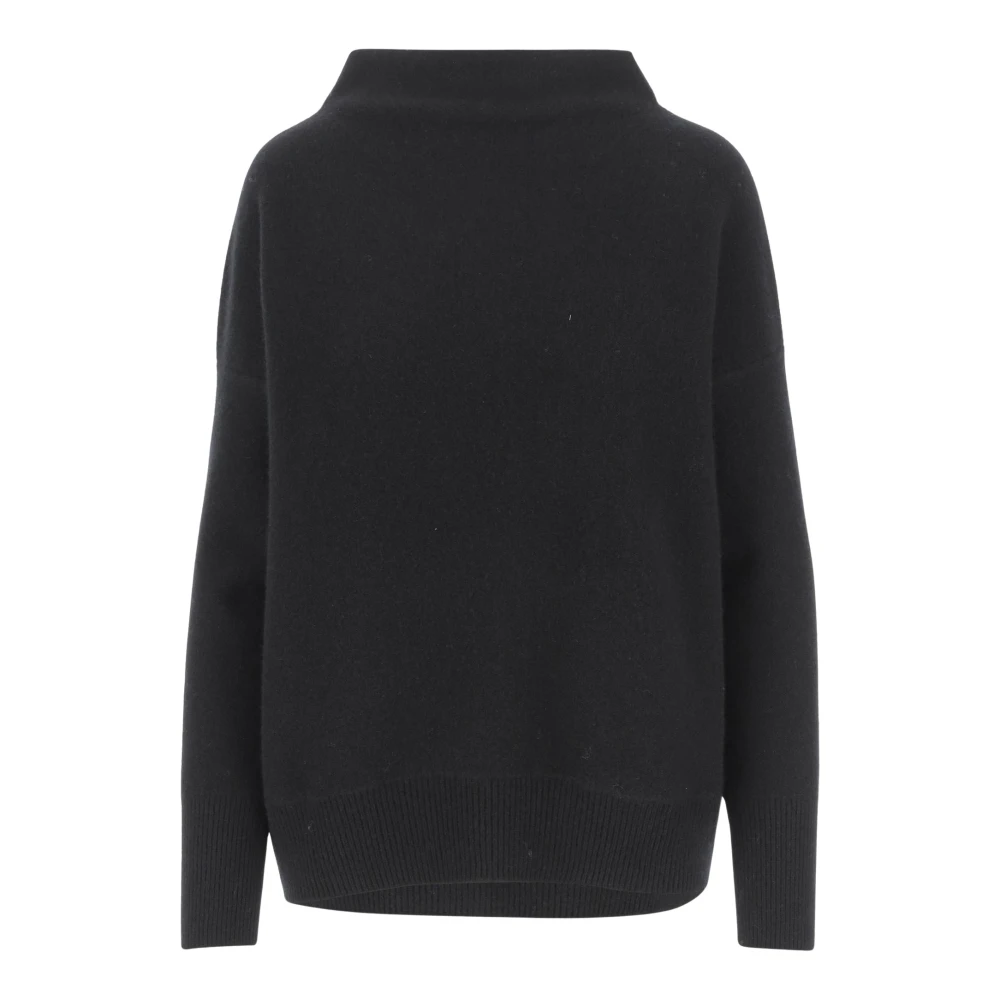 Vince Zwarte Cashmere Hoge Hals Trui Black Dames