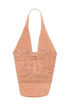 Leah Logo Hobo Raphia