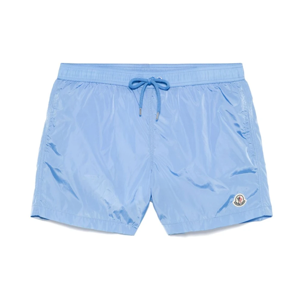 Moncler Lichtblauwe zwemkleding Elastische tailleband Blue Heren