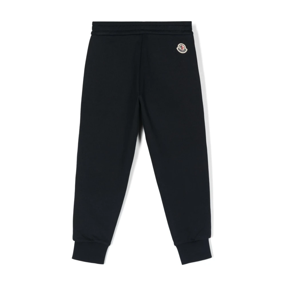 Moncler Boys Blue Sweatpants, 3 Y, Navy Joggers With Striped Finish