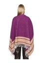 purple-fringed-poncho-with-logo-jacquard