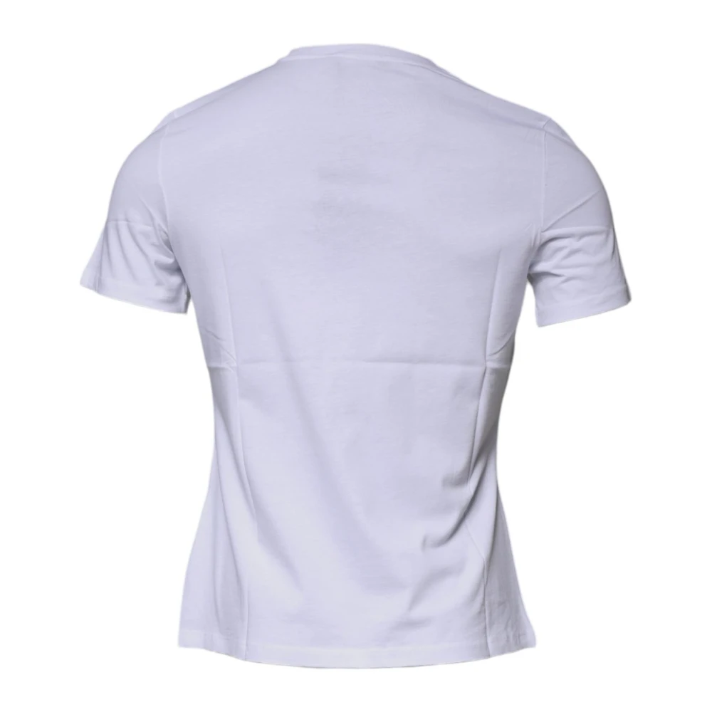 Versace Medusa Print Katoen Crew Neck T-shirt White Heren