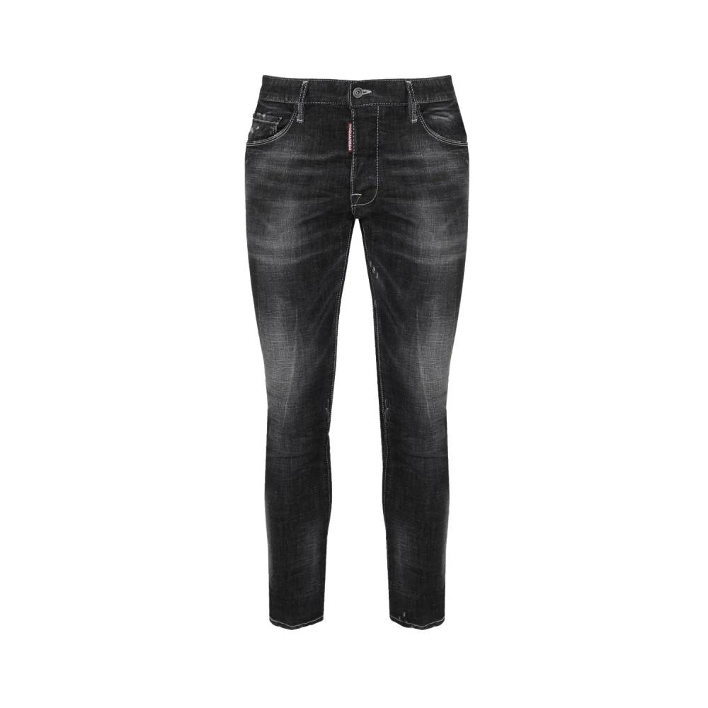 Dsquared2 Stiliga Slim-Fit Jeans Black, Herr