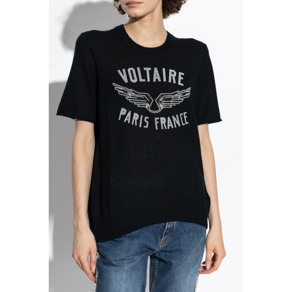 Zadig & Voltaire Trui met Ida-logo Black Dames