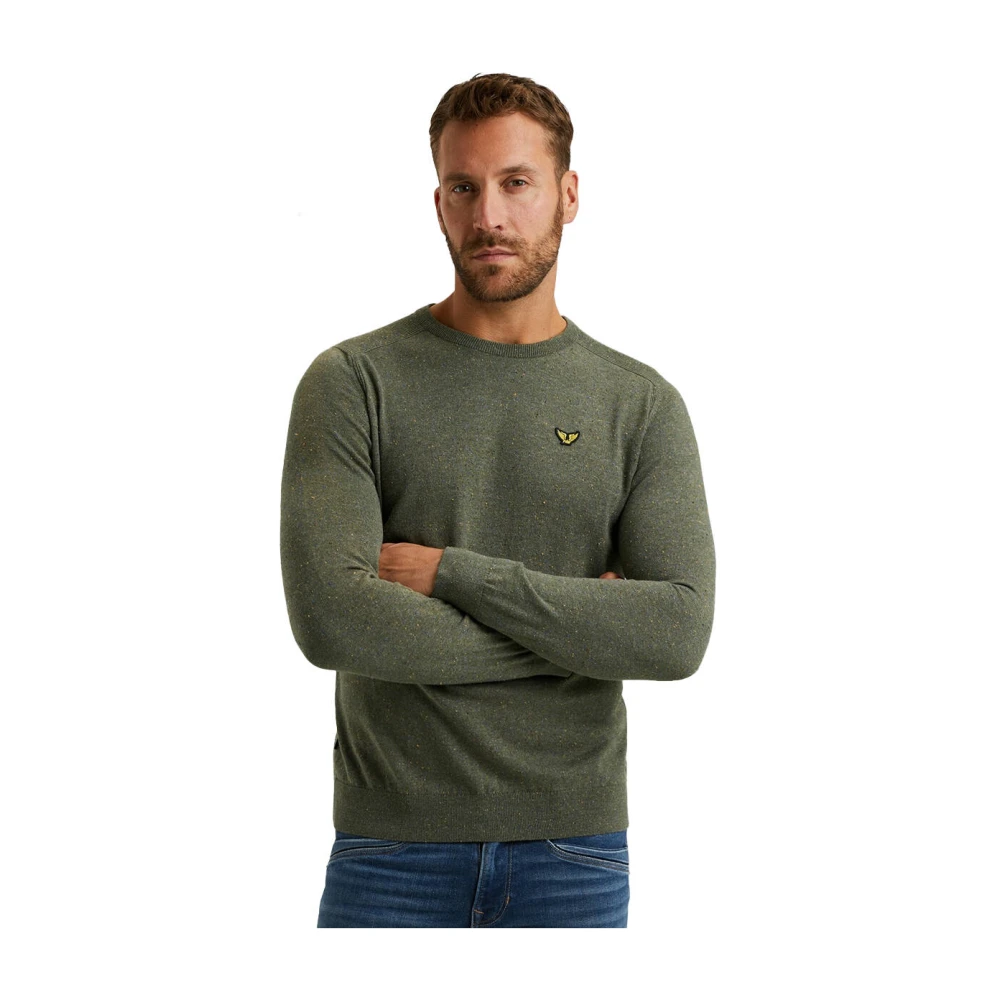 PME Legend Katoen R-neck Pullover Green Heren