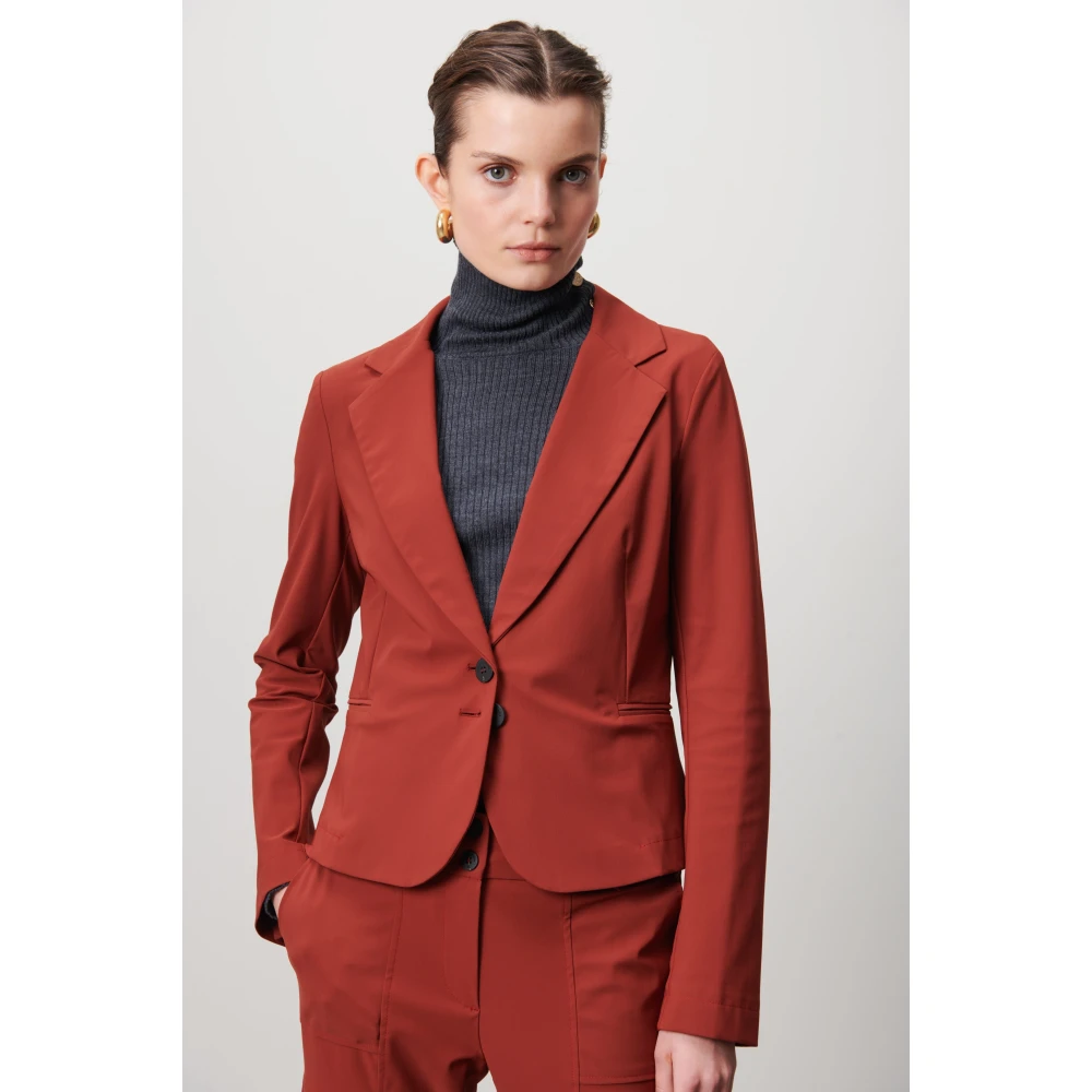 Jane Lushka Technische Jersey Blazer | Brick Red Dames