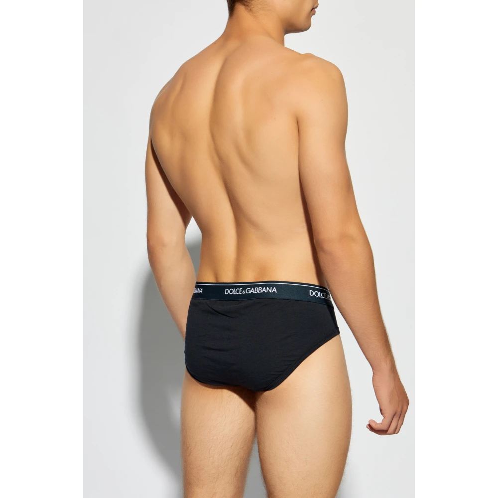 Dolce & Gabbana Twee-pack van briefs Blue Heren