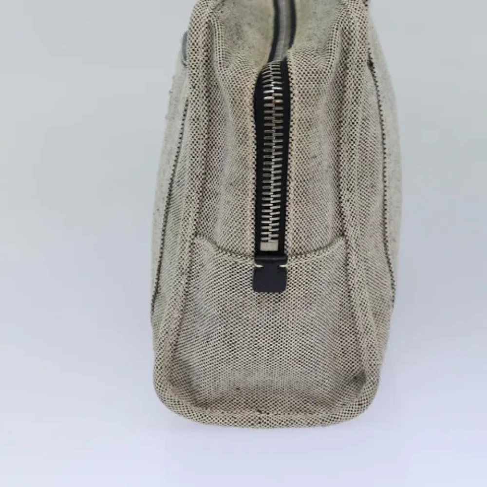 Prada Vintage Pre-owned Canvas handbags Gray Dames