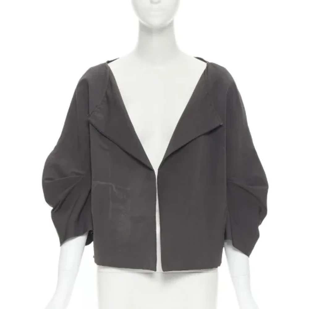 Marni Pre-owned Polyester outerwear Gray Dames