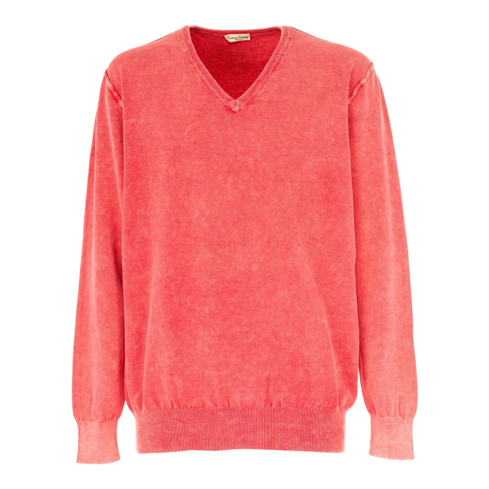 Cashmere Company Lichtgewicht V-hals Heren Trui Red Heren