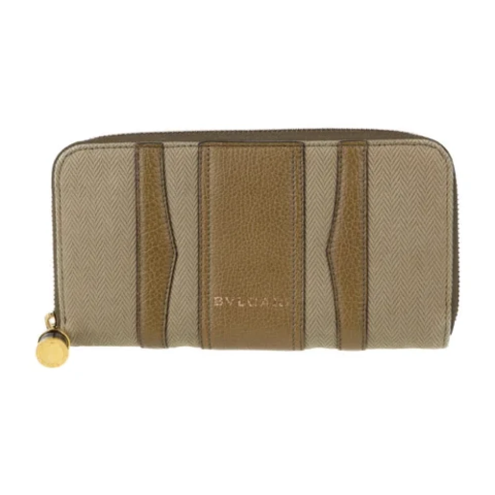 Bvlgari Vintage Pre-owned Leather wallets Green Dames