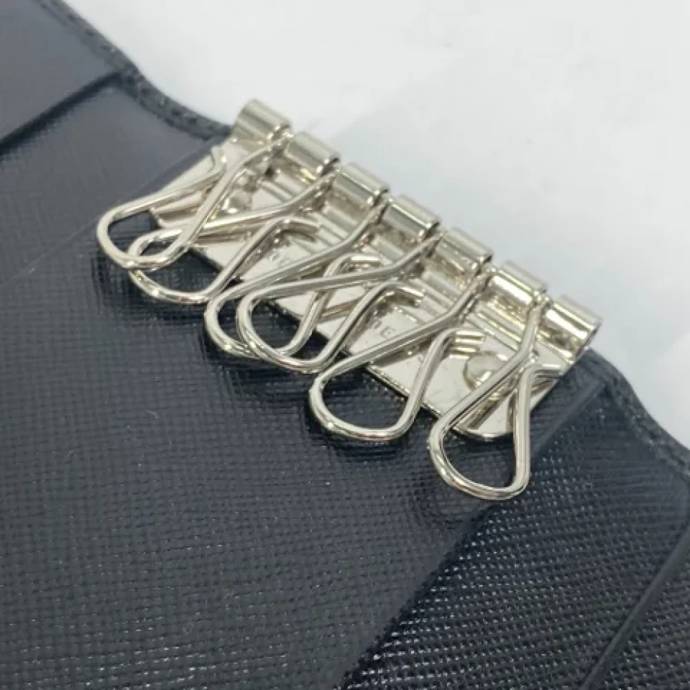 Prada Vintage Pre-owned Fabric key-holders Black Dames