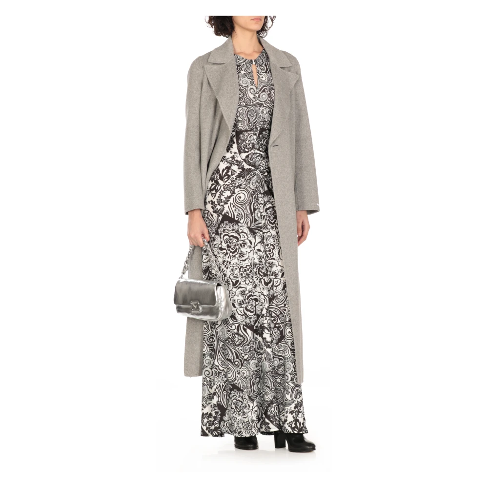 Hale Bob Zwarte jurk met contrasterend kleurpatroon Black Dames