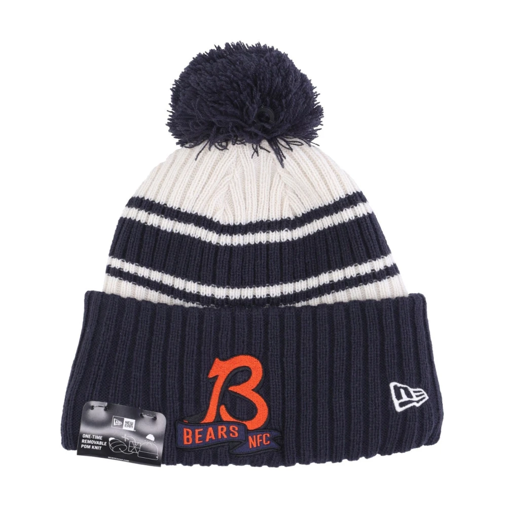 New Era Men's Black Chicago Bears Pom Pom Beanie Hat
