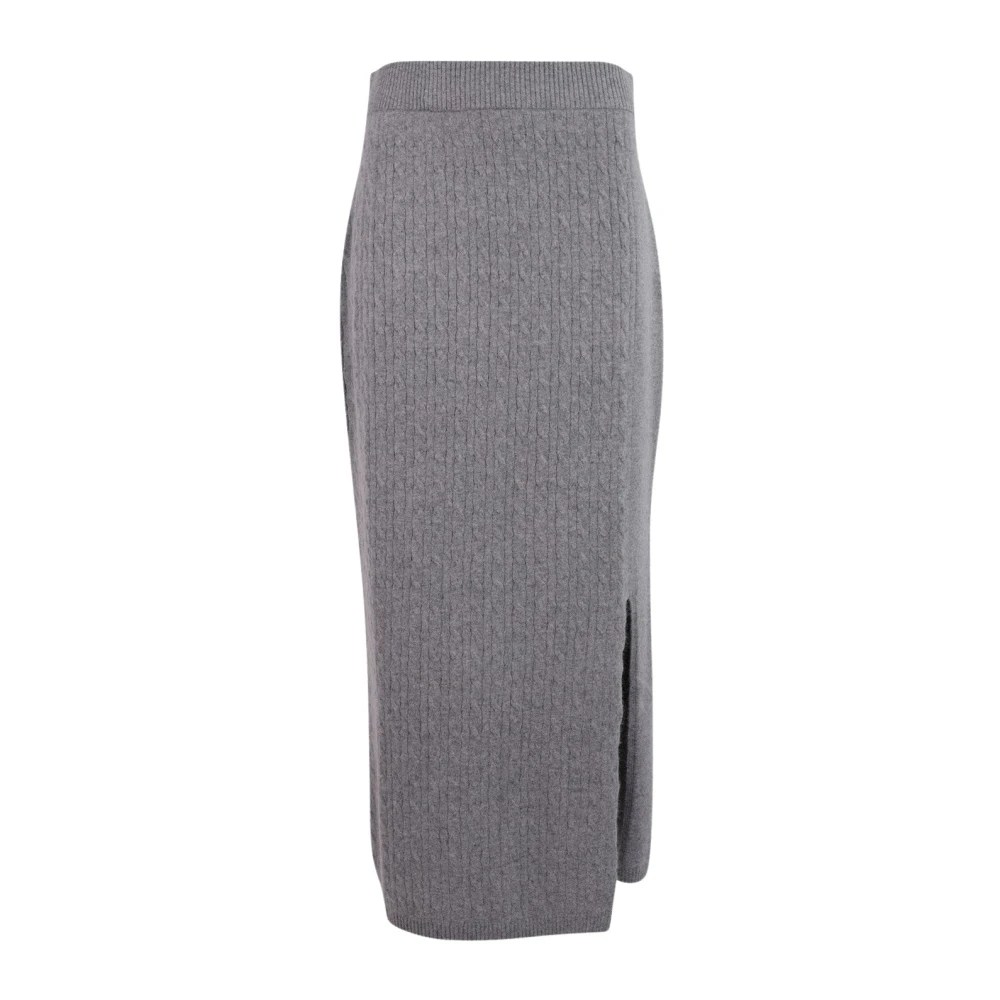 March23 Rok midi met bloemenprint Gray Dames
