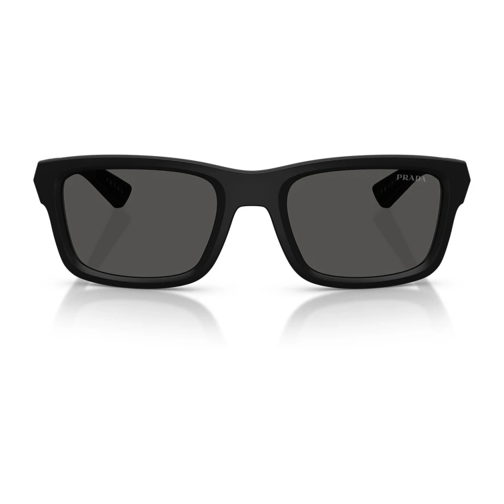 Prada Men's 0PS B10S Rectangle Sunglasses - Black/Dark Grey - Image 3