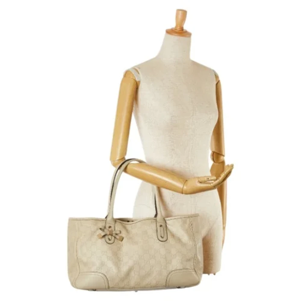 Gucci Vintage Pre-owned Canvas gucci-bags White Dames