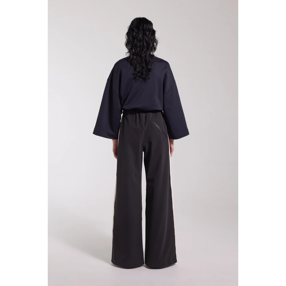 Stutterheim Gestreepte Waterdichte Broek Black Dames