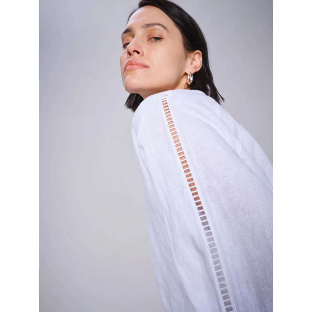 MOS MOSH Boho Chic Linnen Blouse Spellbound White Dames