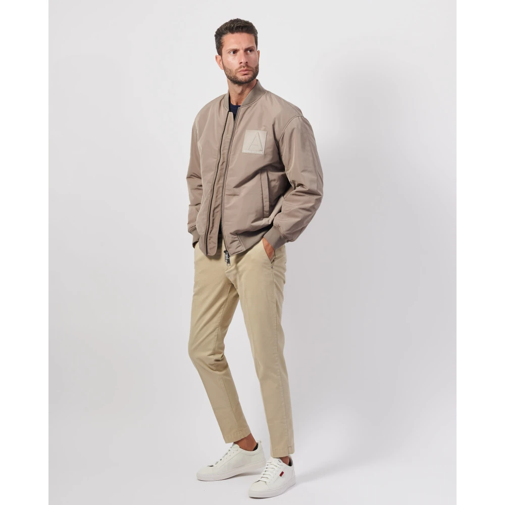 Armani Exchange Beige Jassen met Logodetail Beige Heren