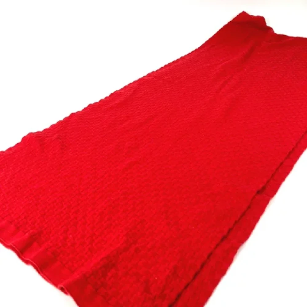 Louis Vuitton Vintage Pre-owned Cotton scarves Red Dames