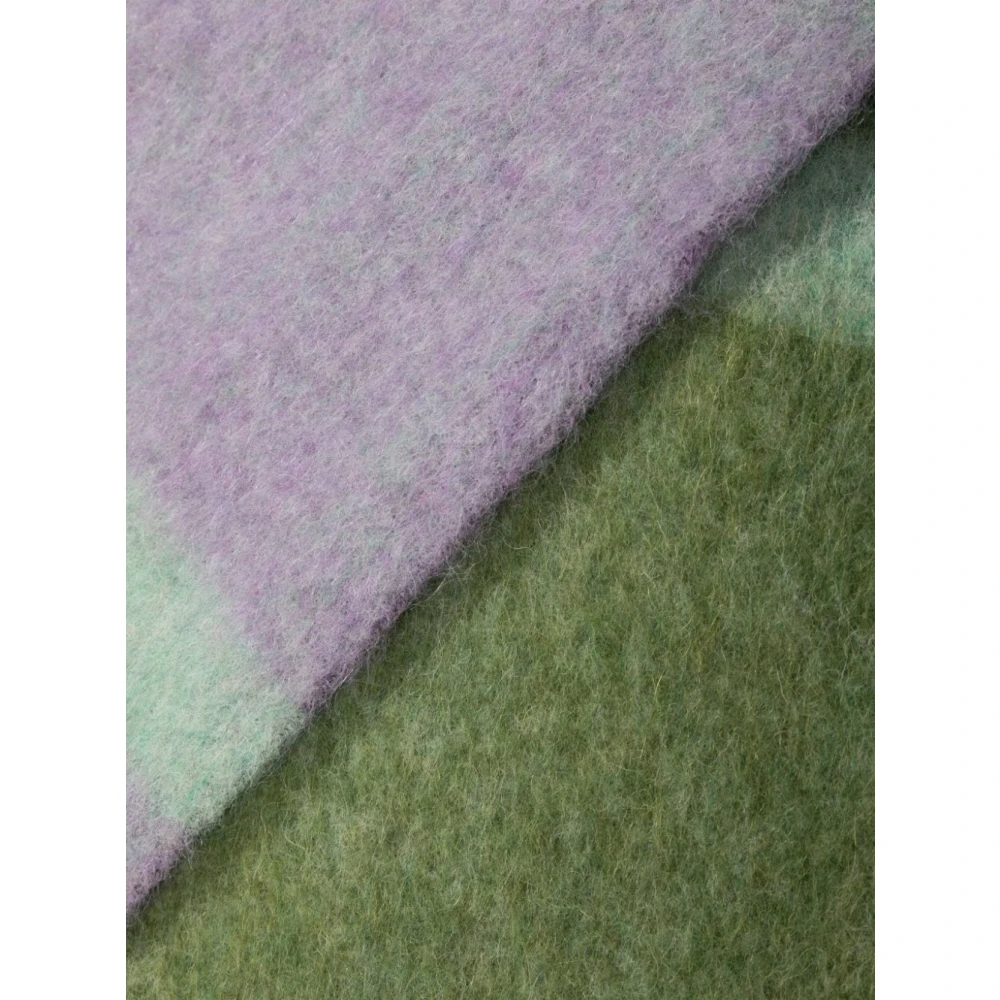 Marni Groene Gestreepte Mohair Wol Sjaal Multicolor Dames
