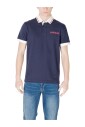 polo-en-coton-imprime-bleu